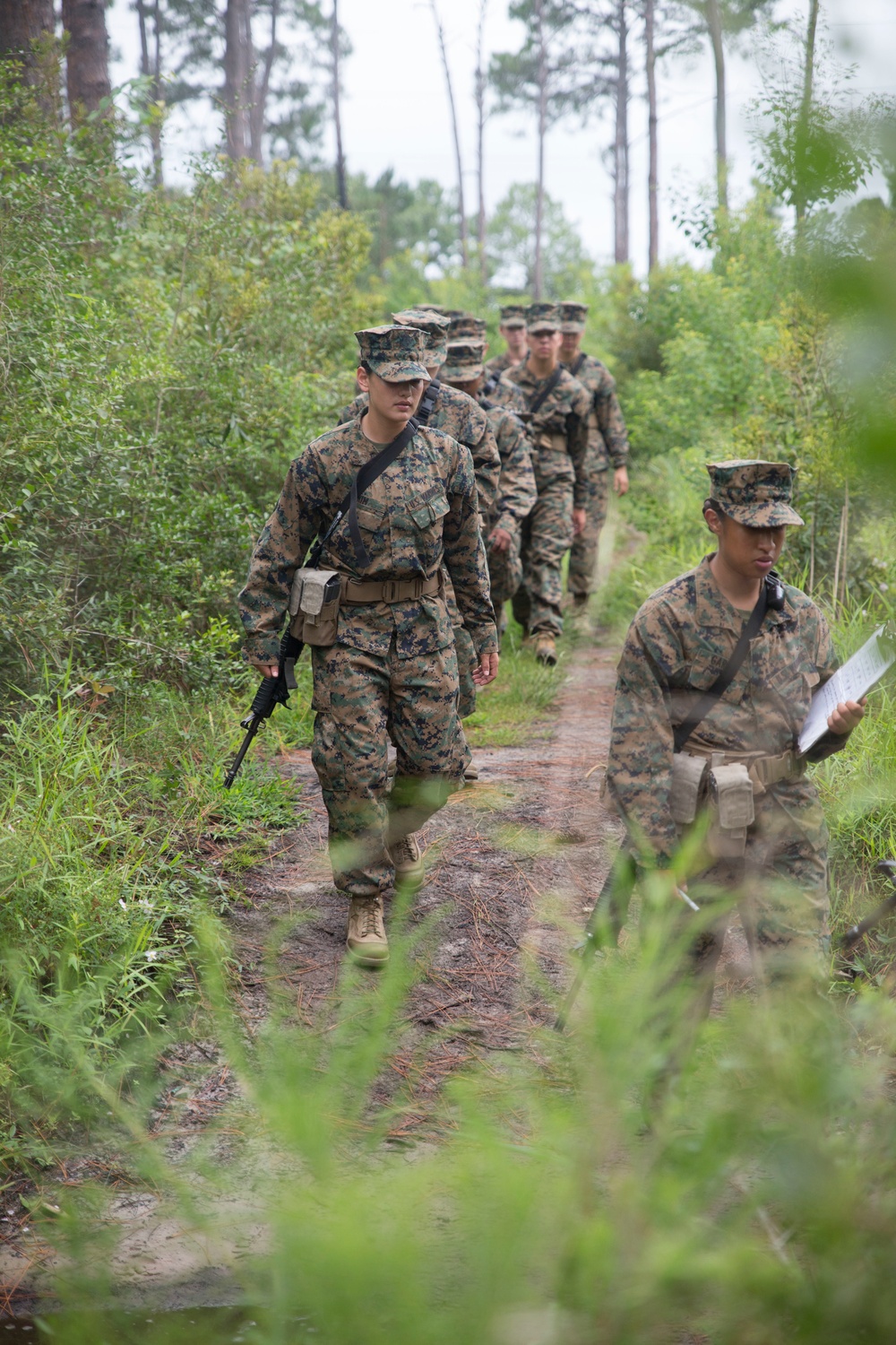 Marine recruits learn land navigation on Parris Island