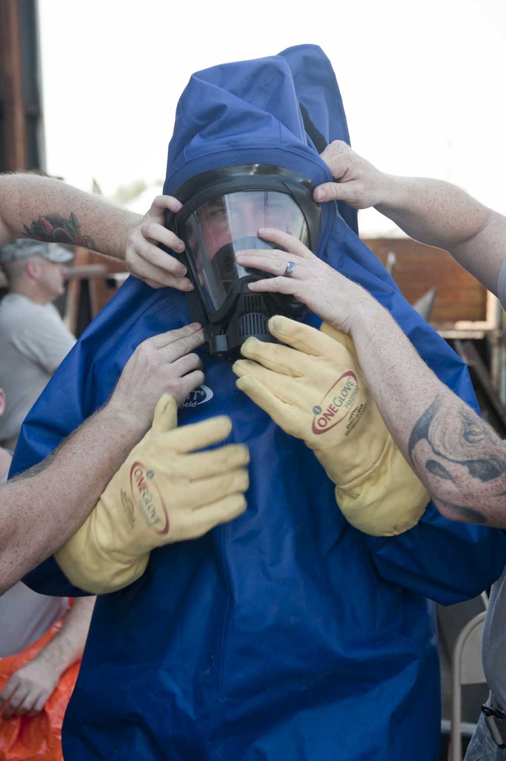 Air Force HAZMAT team assists local responders with chemical leak