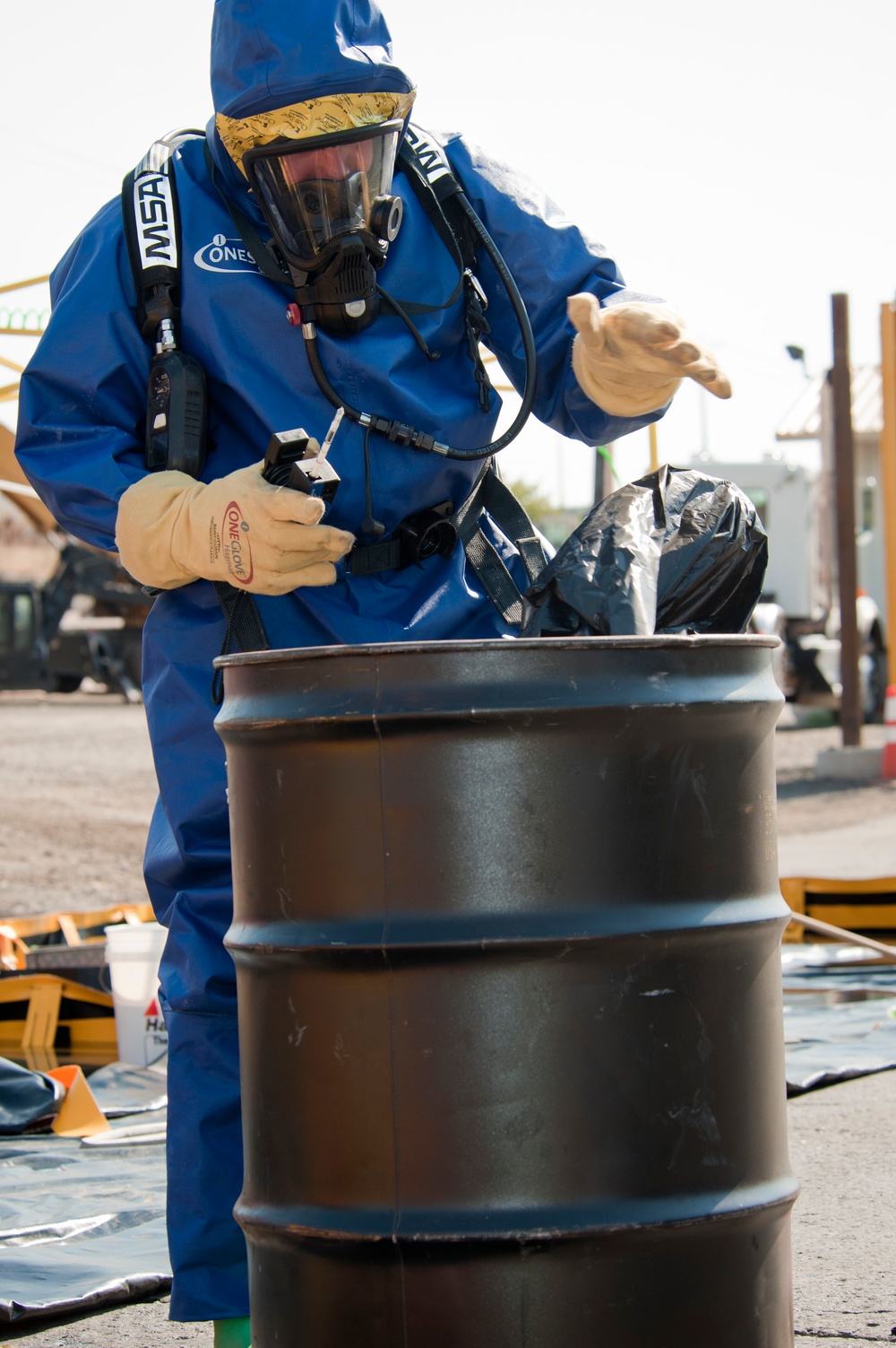 Air Force HAZMAT team assists local responders with chemical leak