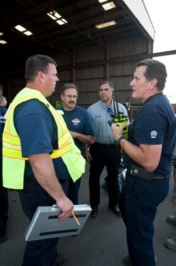 Air Force HAZMAT team assists local responders with chemical leak