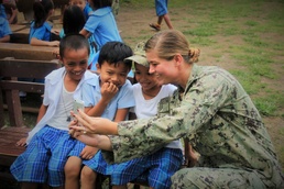 NMCB 5 Seabees building school houses in the Philippines