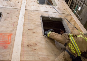 Hooks in: Local firefighters train to rappel from danger