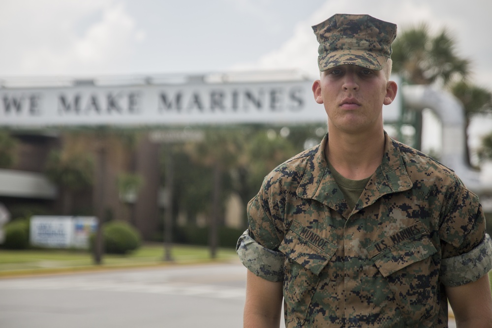 Gloucester, Mass., native training at Parris Island to become U.S. Marine