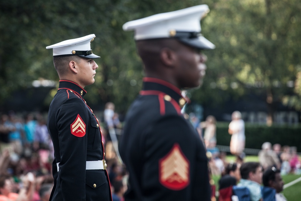 Sgt. Maj. Ronald L. Green Hosts a Sunset Parade