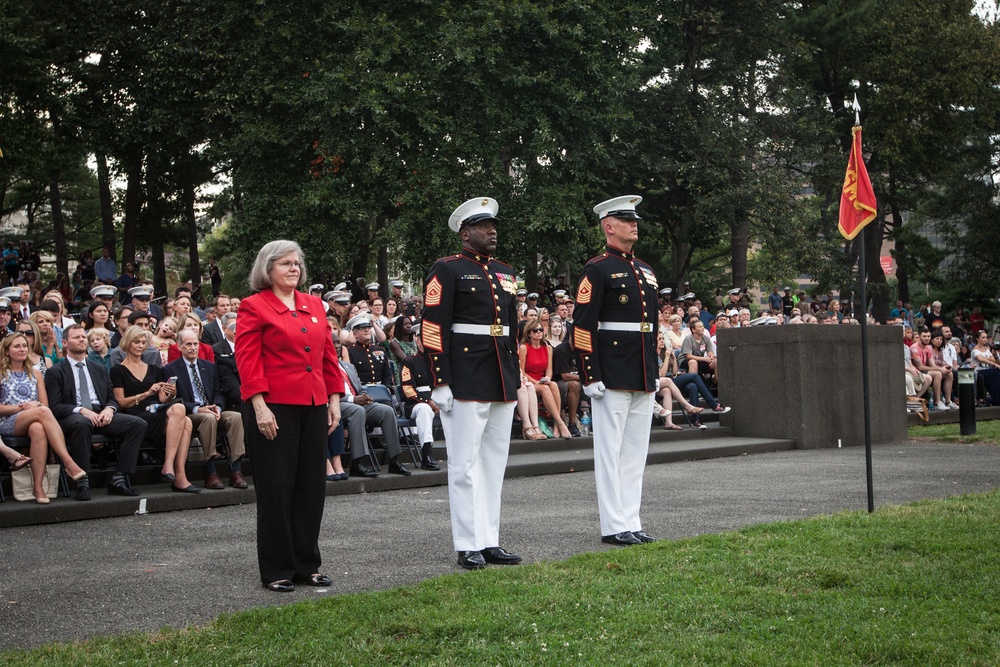 Sgt. Maj. Ronald L. Green Hosts a Sunset Parade