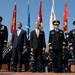 Secretary of defense stand at attention during CSA COR