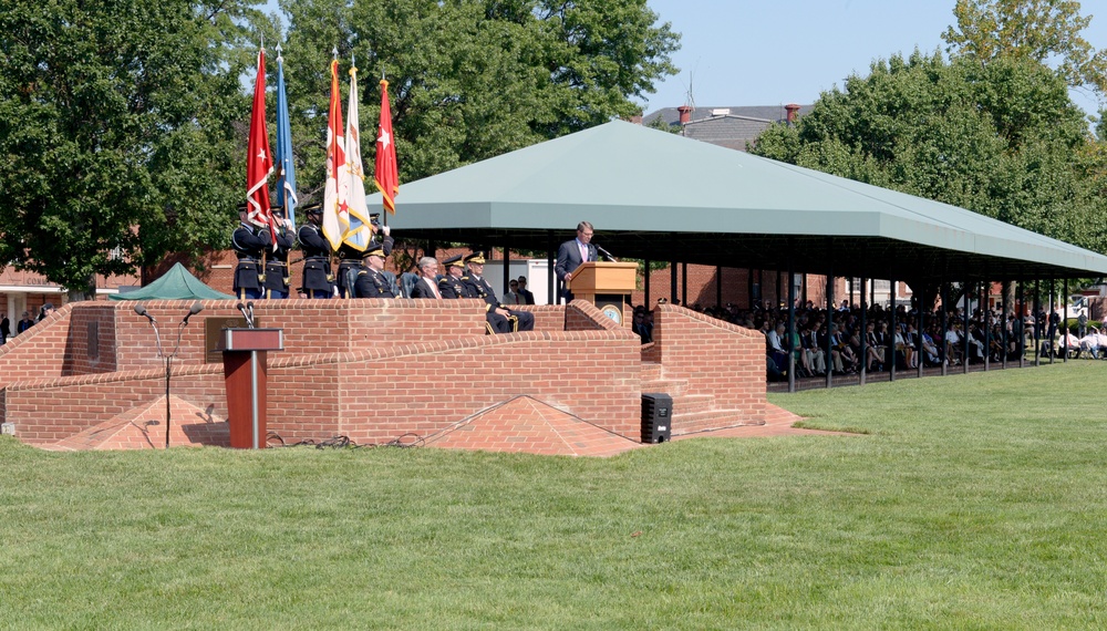 Secretary of defense speaks during the COR of the CSA