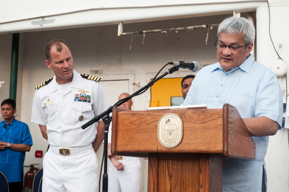 USNS Mercy hosts ceremony and reception in Subic Bay, Philippines