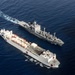 USNS Mercy and JS Mashu conduct replenishment at sea