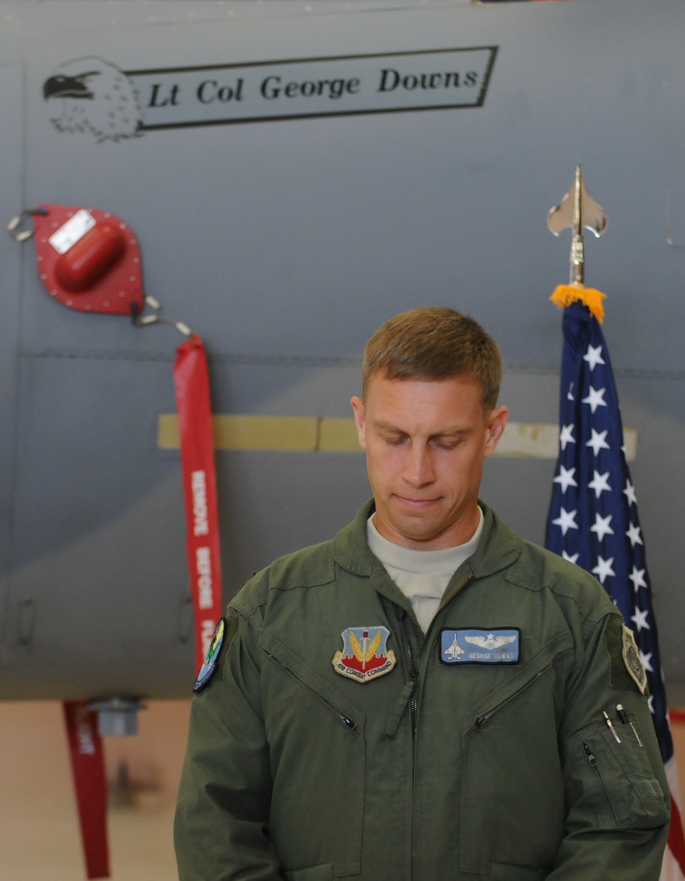 Lt. Col. George Downs assumes command of the 159th Fighter Squadron