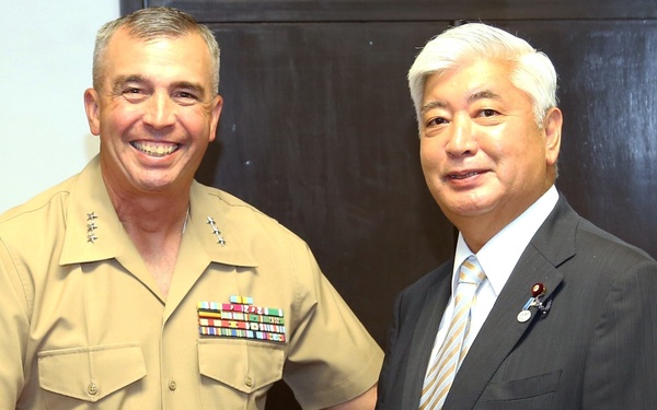 Japan Minister of Defense visits Camp Foster