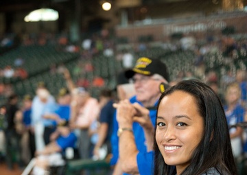 Houston Astros honor military at home game.