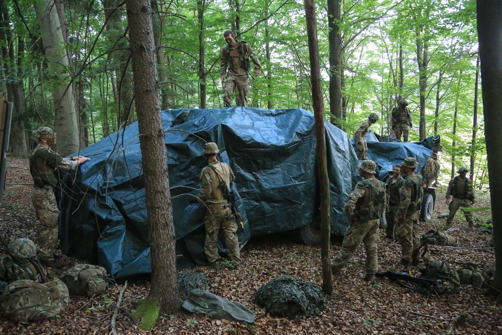 British soldiers vehicle concealment