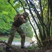 British Soldier digs fighting position