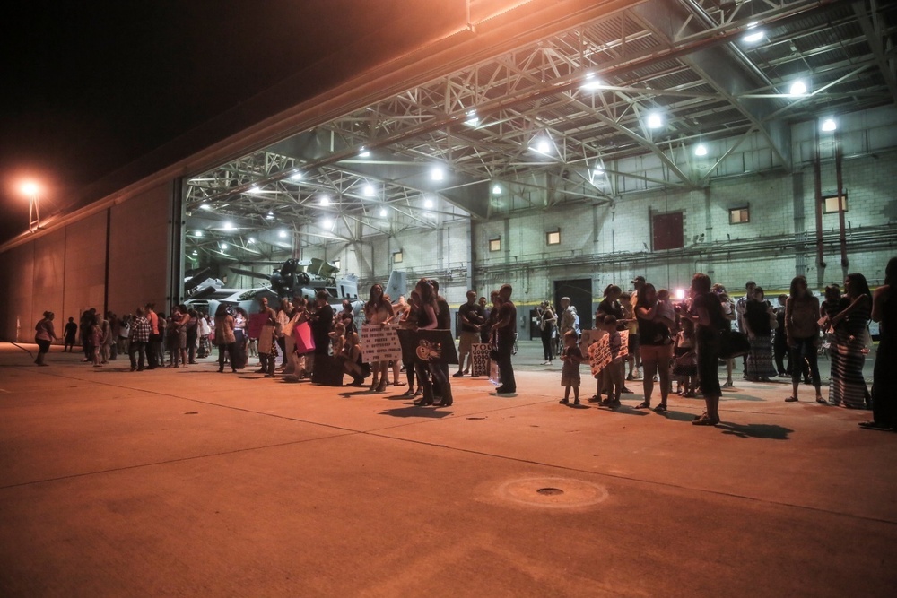 Hugs, kisses, tears and cheers: VMM-266 Marines return home