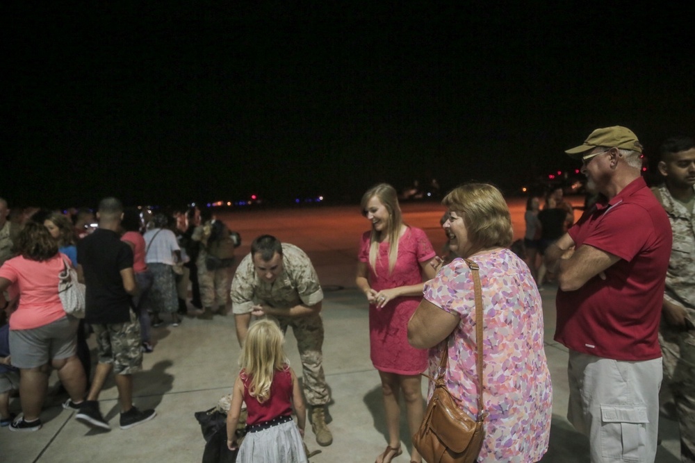 Hugs, kisses, tears and cheers: VMM-266 Marines return home