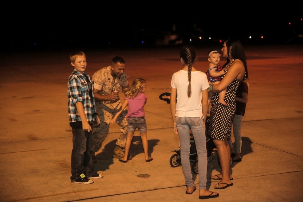 Hugs, kisses, tears and cheers: VMM-266 Marines return home