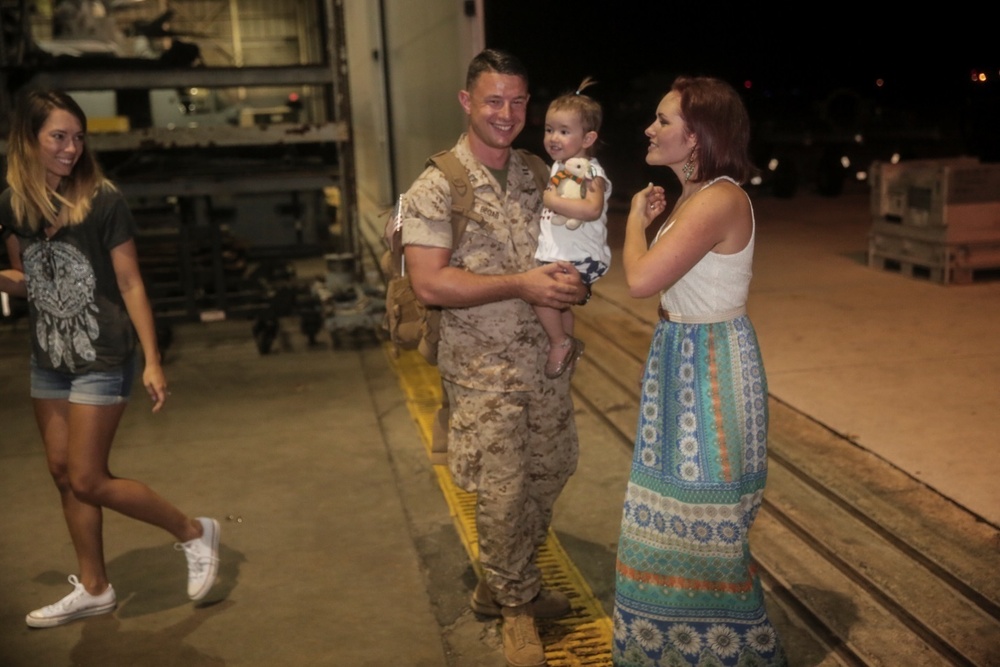 Hugs, kisses, tears and cheers: VMM-266 Marines return home