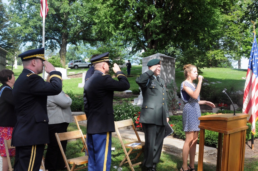 President Benjamin Harrison remembered during wreath-laying ceremony