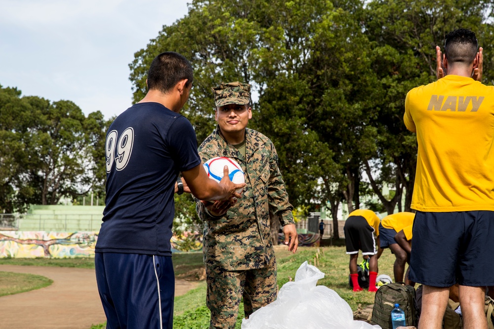 Marines and Sailors host soccer event in Dominican Republic