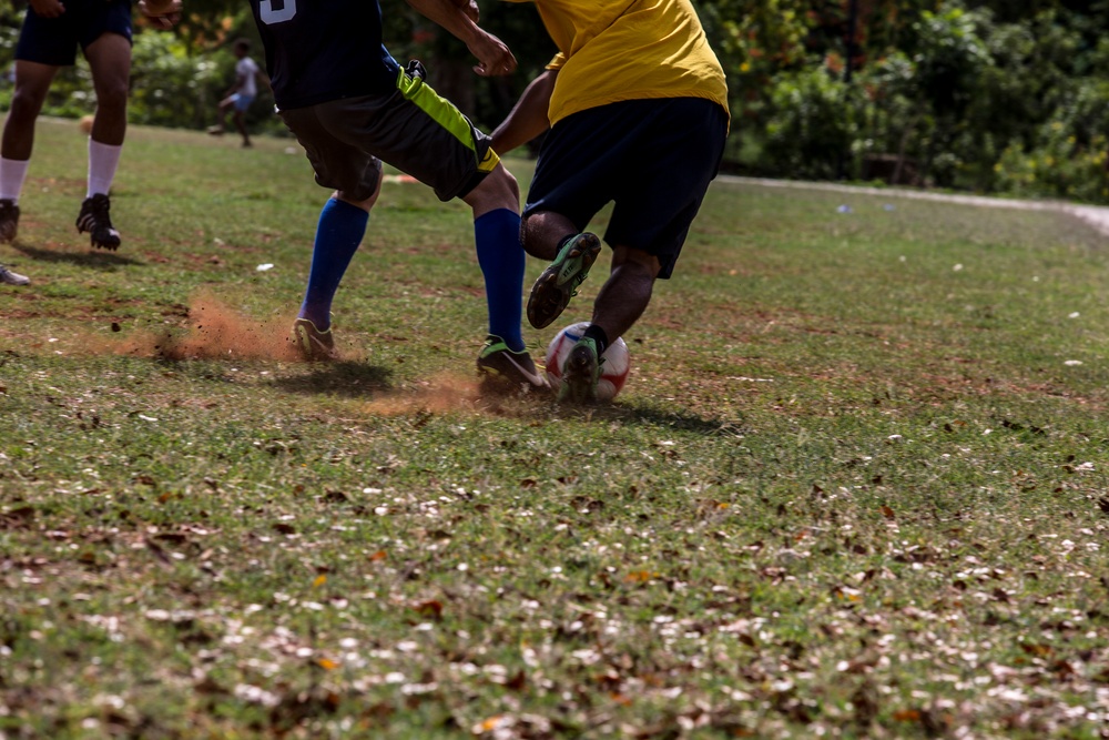 Marines and Sailors host soccer event in Dominican Republic