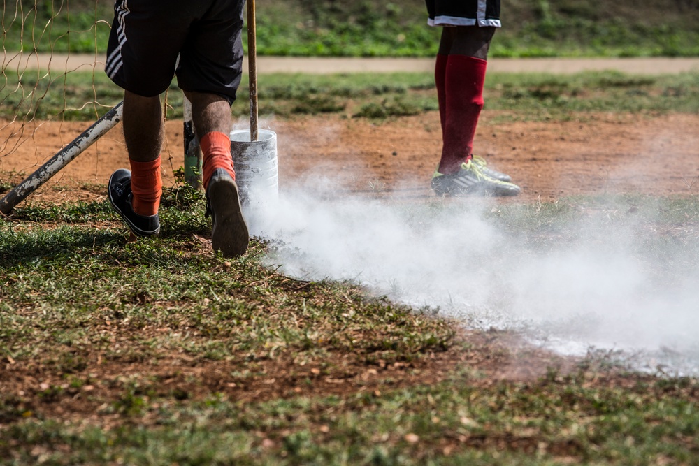 Marines and Sailors host soccer event in Dominican Republic