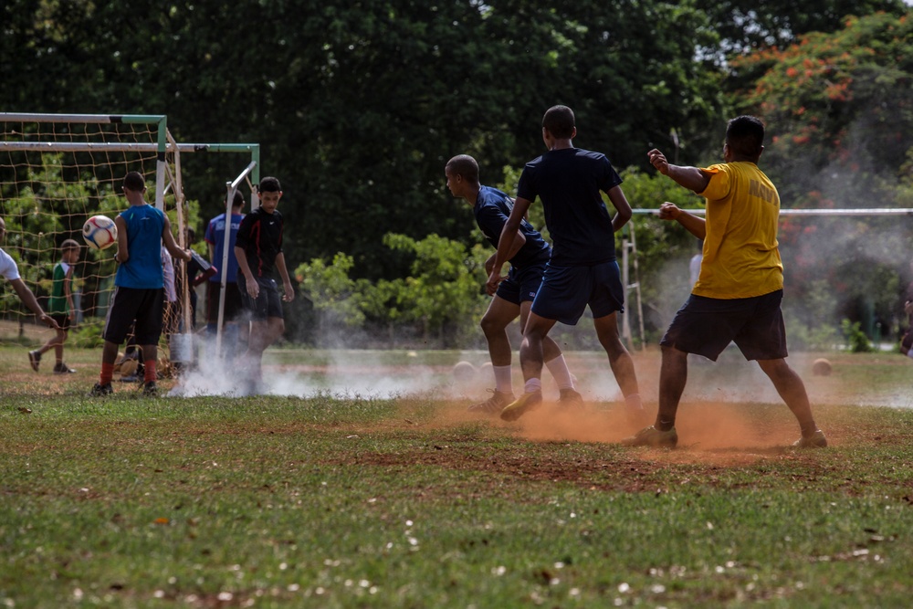 Marines and Sailors host soccer event in Dominican Republic