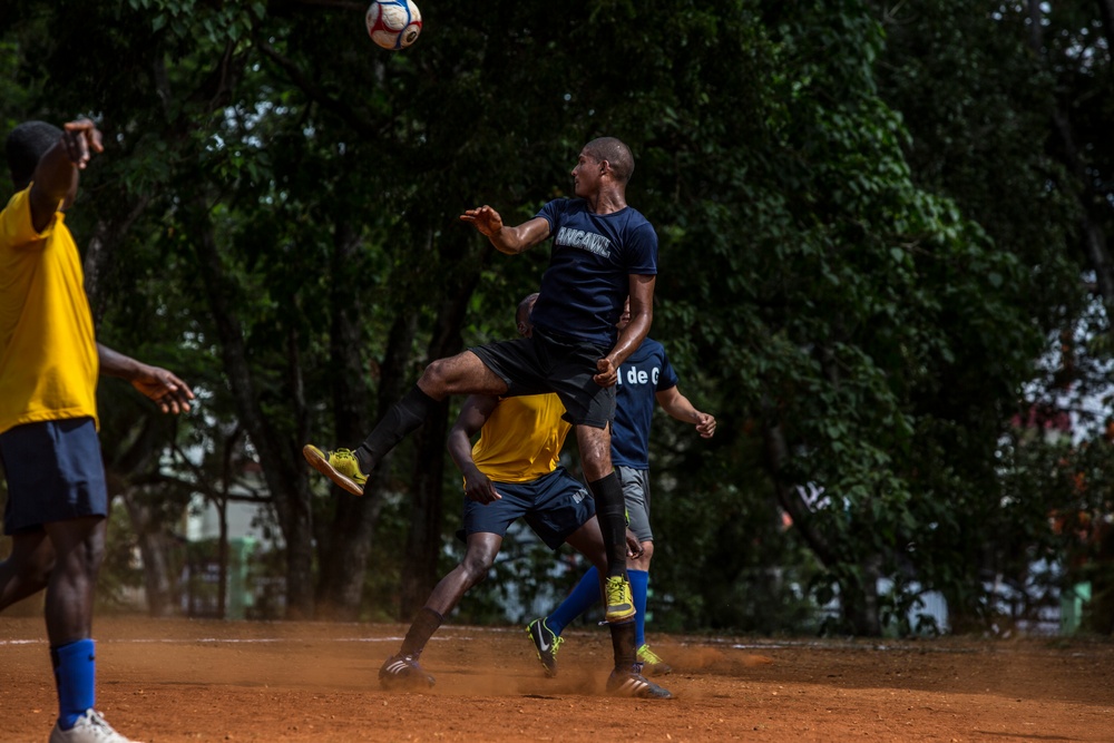 Marines and Sailors host soccer event in Dominican Republic
