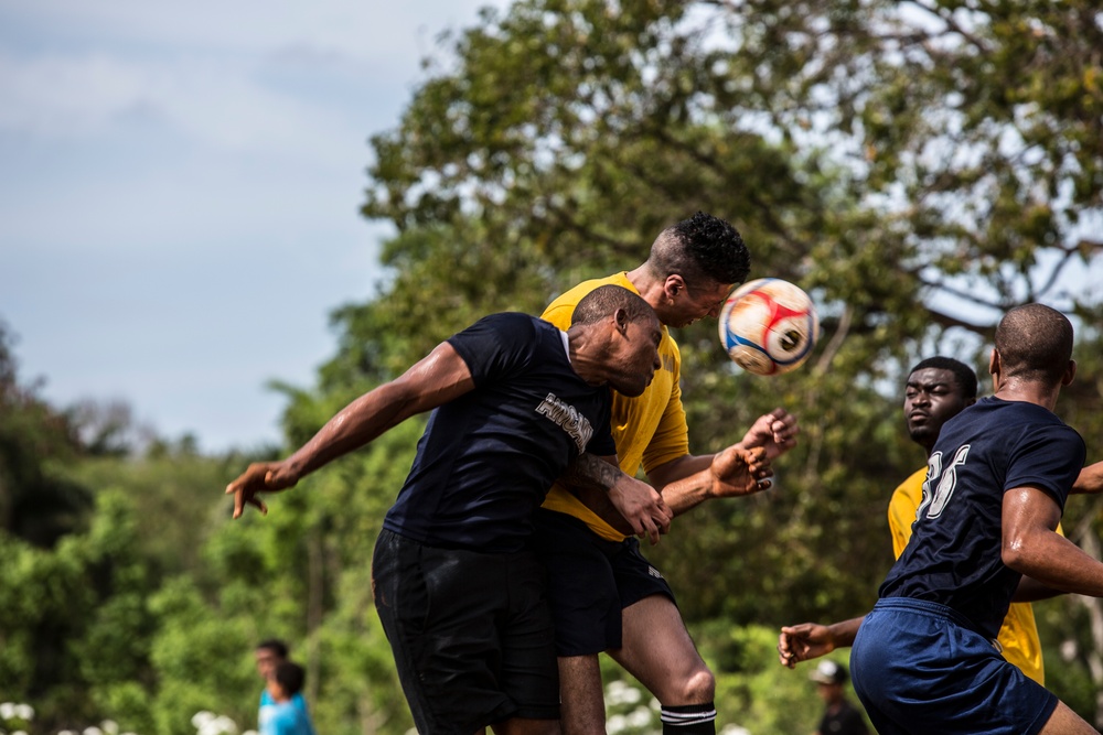 Marines and Sailors host soccer event in Dominican Republic