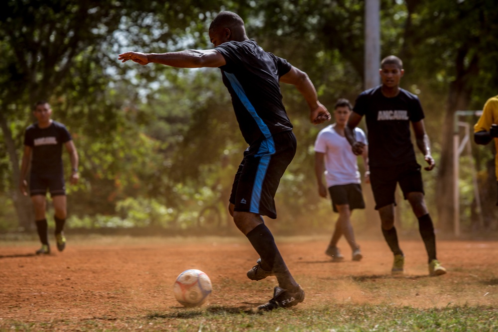 Marines and Sailors host soccer event in Dominican Republic