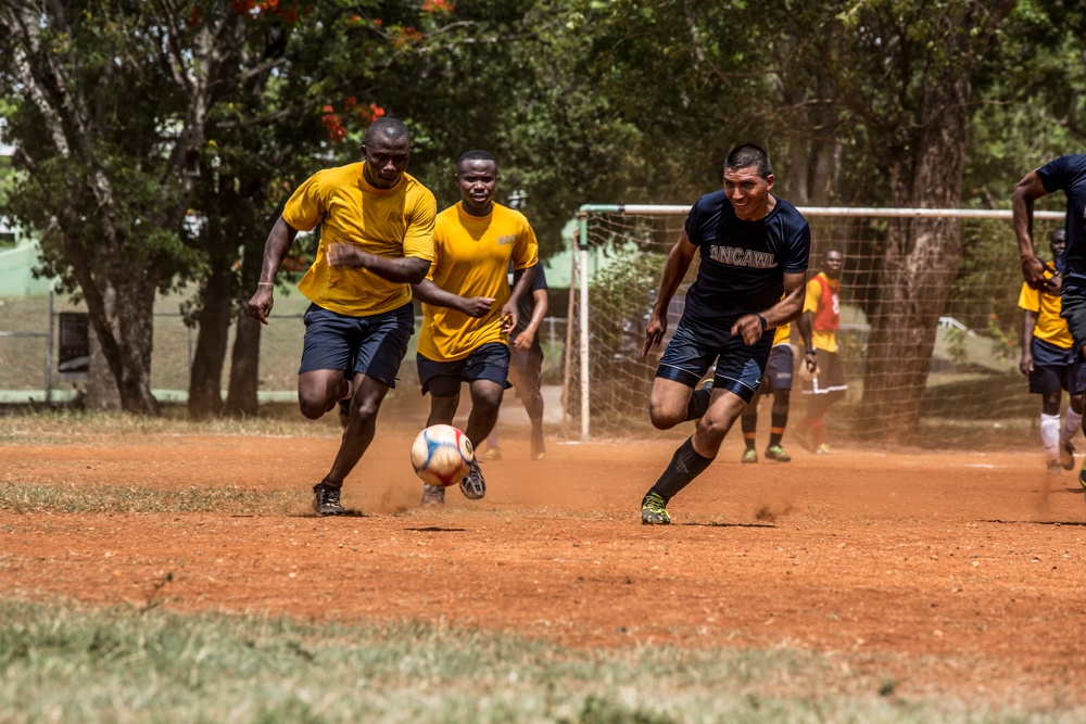 Marines and Sailors host a soccer event in Dominican Republic