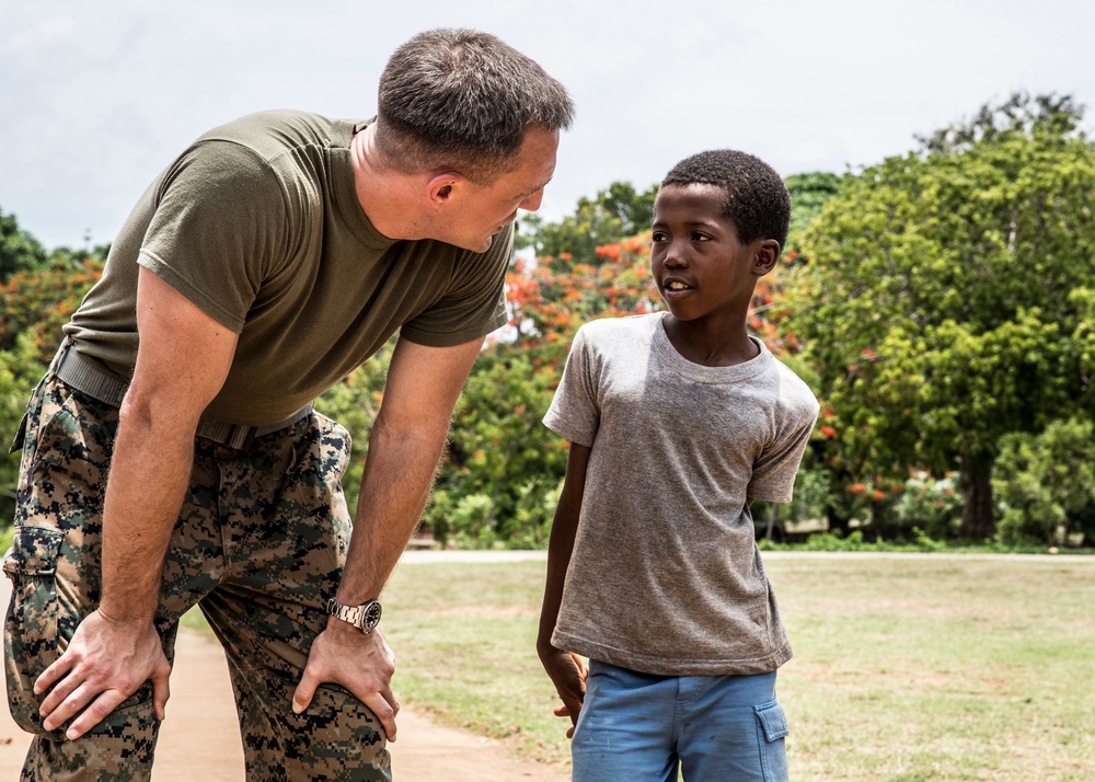 Marines and Sailors host a soccer event in Dominican Republic