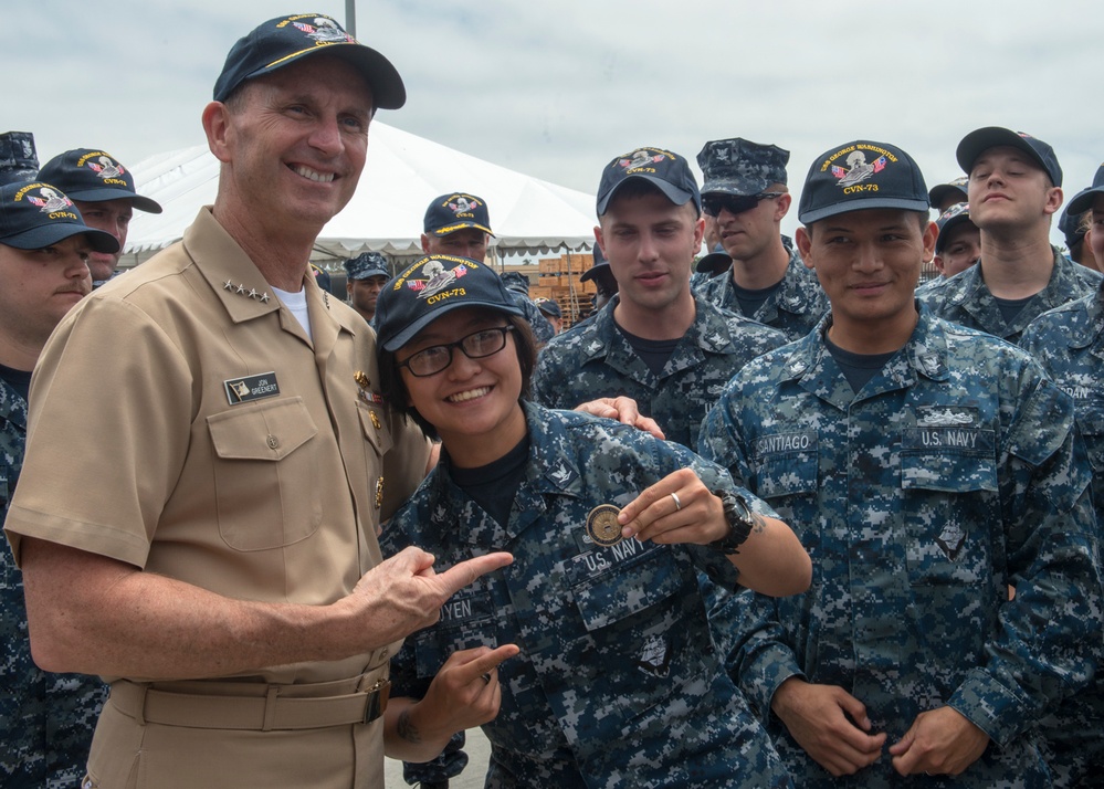 USS Carl Vinson and USS Ronald Reagan CNO visit