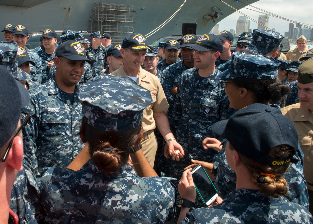 USS Carl Vinson and USS Ronald Reagan CNO visit