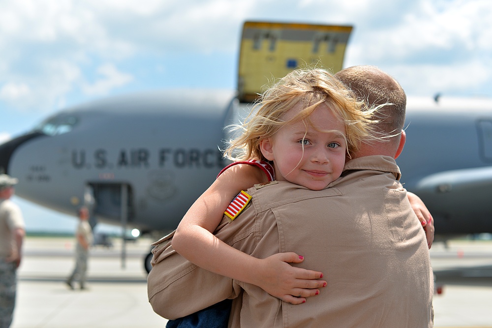 Welcome home hug