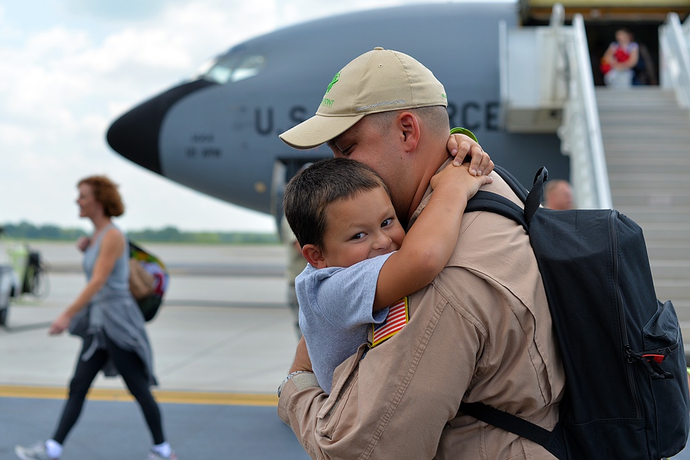 Welcome home hug