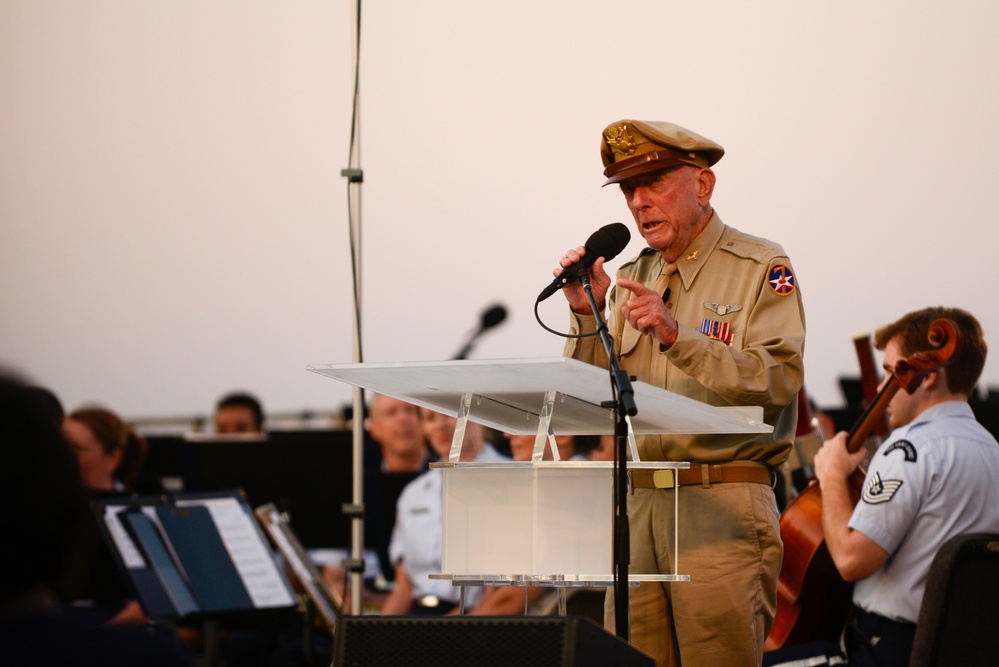 Greatest generation honored during wreath laying, AF band concert