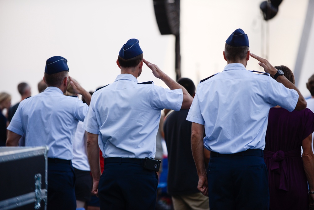 Greatest generation honored during wreath laying, AF band concert