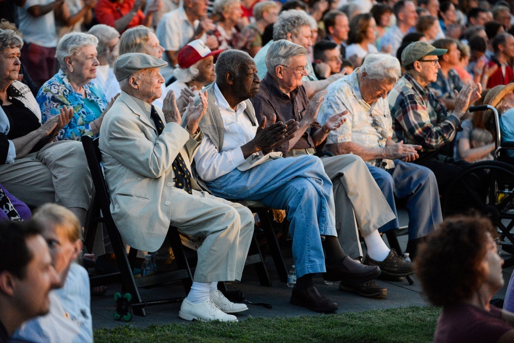 Greatest generation honored during wreath laying, AF band concert