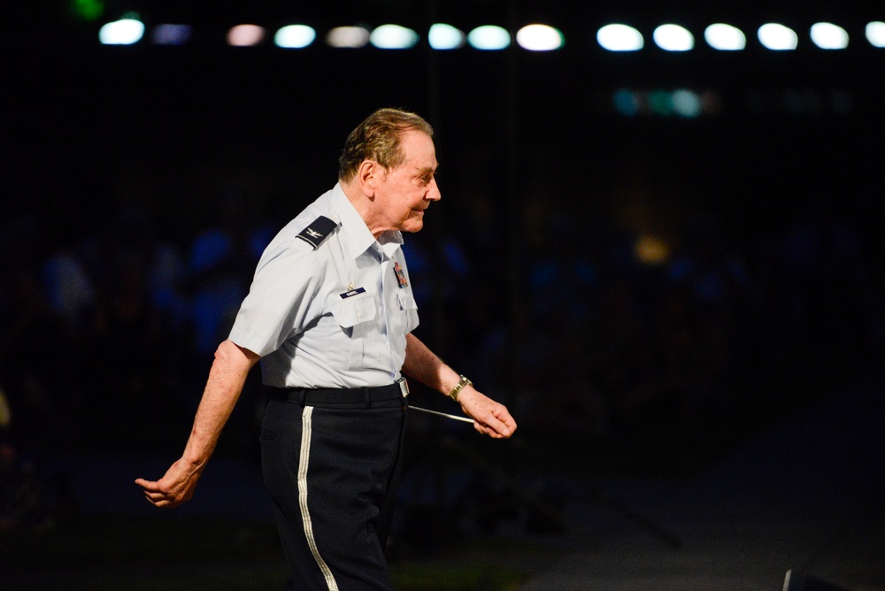 Greatest generation honored during wreath laying, AF band concert