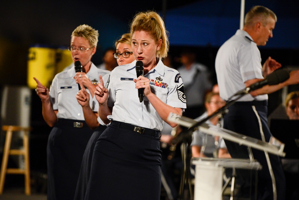 Greatest generation honored during wreath laying, AF band concert