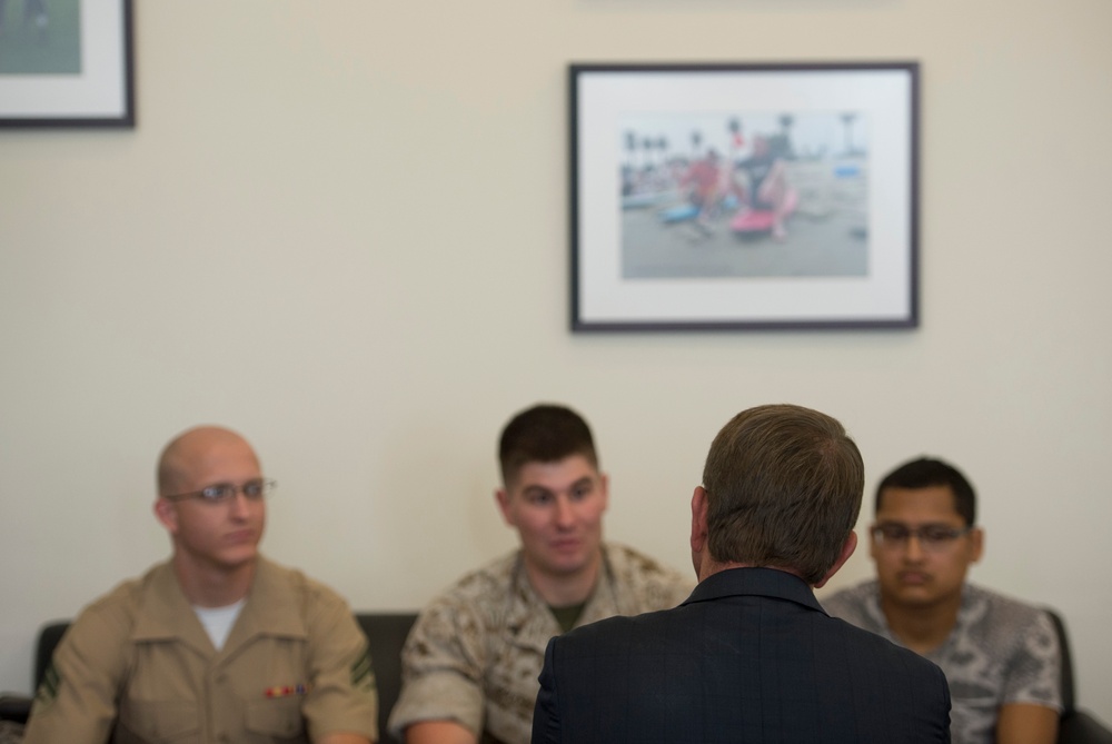 Secretary of defense visits Walter Reed National Military Medical Center