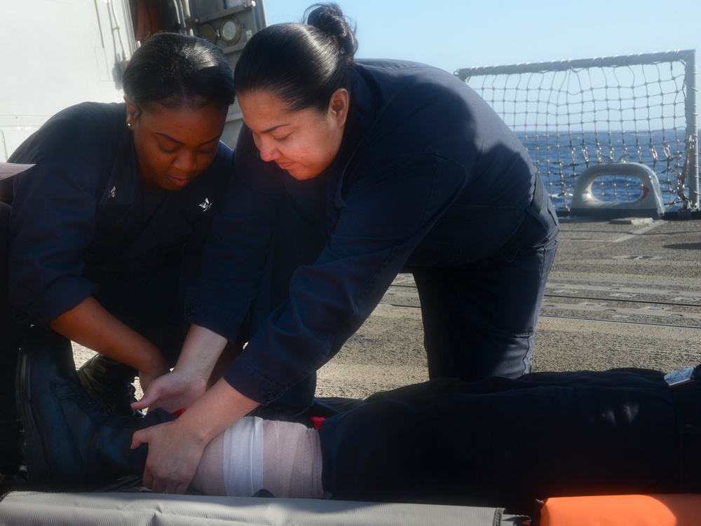 USS Stockdale medical training