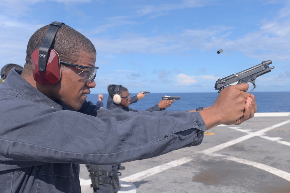 USS Green Bay small arms weapon qualification