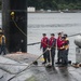 USS Santa Fe mooring prep at Fleet Activities Yokosuka