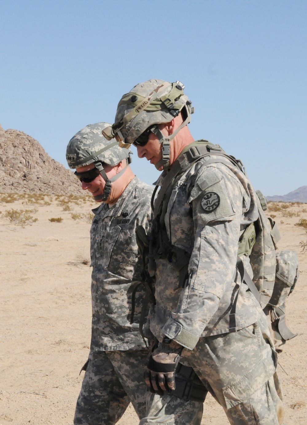 Chief of the National Guard Bureau visits Guard troops at National Training Center