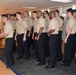 Commander, Naval Service Training Command visits with TSC chief selects