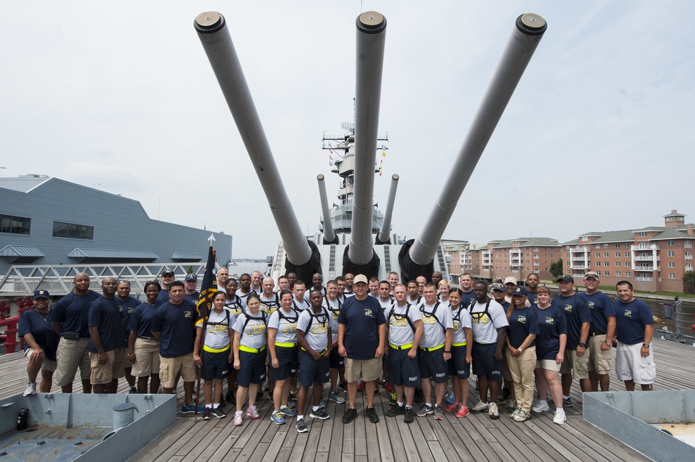 USS Abraham Lincoln chief petty officer selectees visit USS Wisconsin for Navy heritage event