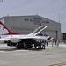 US Air Force Thunderbird jet No. 8 arrives at Nevada Air National Guard Base in Reno, Nev.