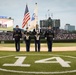 Army Reserve soldiers present the colors during Cubs home game